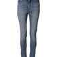 Blue Washed Cotton Skinny Denim Trouser Jeans