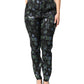 BlueGreen Floral Metallic Slim Trouser Pants