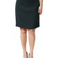 Dark Green Mid Waist Pencil Cut Mini Skirt