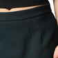 Dark Green Mid Waist Pencil Cut Mini Skirt