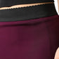 Maroon Mid Waist Pencil Cut Midi Skirt