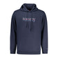 Blue Cotton Men Hoodie