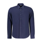 Blue Cotton Men Shirt