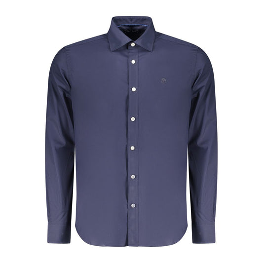 Blu Cotton Mens Shirt
