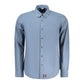 Blue Cotton Men Shirt