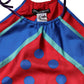Multicolor Polka Dot Tie Halter Blouse  Top