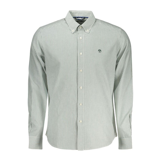 Green Cotton Men Shirt