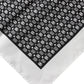 White Black Patterned Square Foulard Scarf