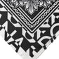 Black Bandana Print Silk Neck Foulard Scarf
