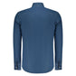 Blue Cotton Men Shirt