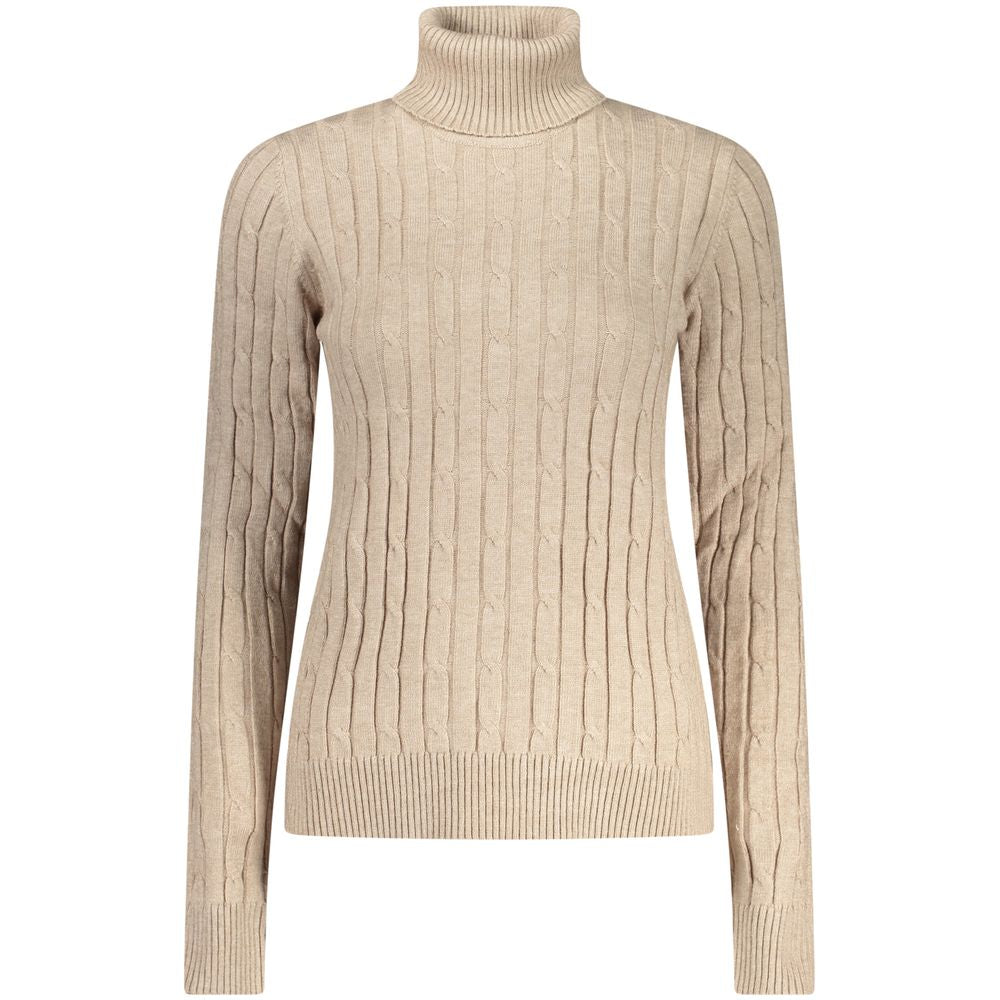 Beige Viscosa Women Sweater