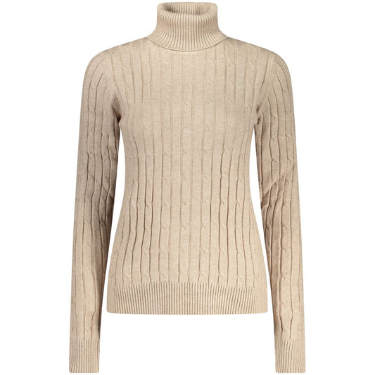 Beige Viscosa Women Sweater