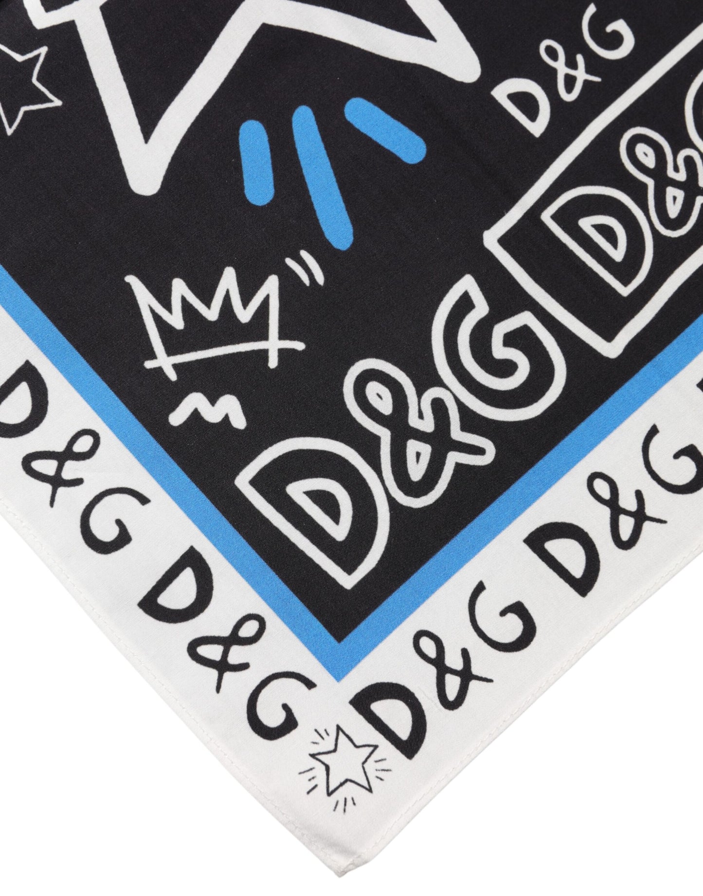 Multicolor Graphic Cotton Square Foulard  Scarf