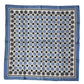 Blue Dotted Silk Square Foulard 66cm Scarf
