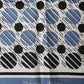 Blue Dotted Silk Square Foulard 66cm Scarf