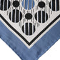 Blue Dotted Silk Square Foulard 66cm Scarf