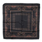 Black Patterned Square Foulard Scarf
