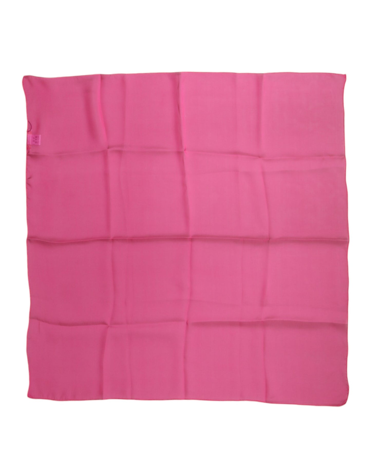 Pink Silk Neck Wrap Square Foulard Scarf
