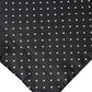 Black Polka Dot Silk Square Foulard Scarf
