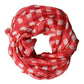 Red Checkered Stole Neck Wrap Shawl Scarf