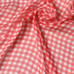 Red Checkered Silk Neck Wrap Shawl Scarf