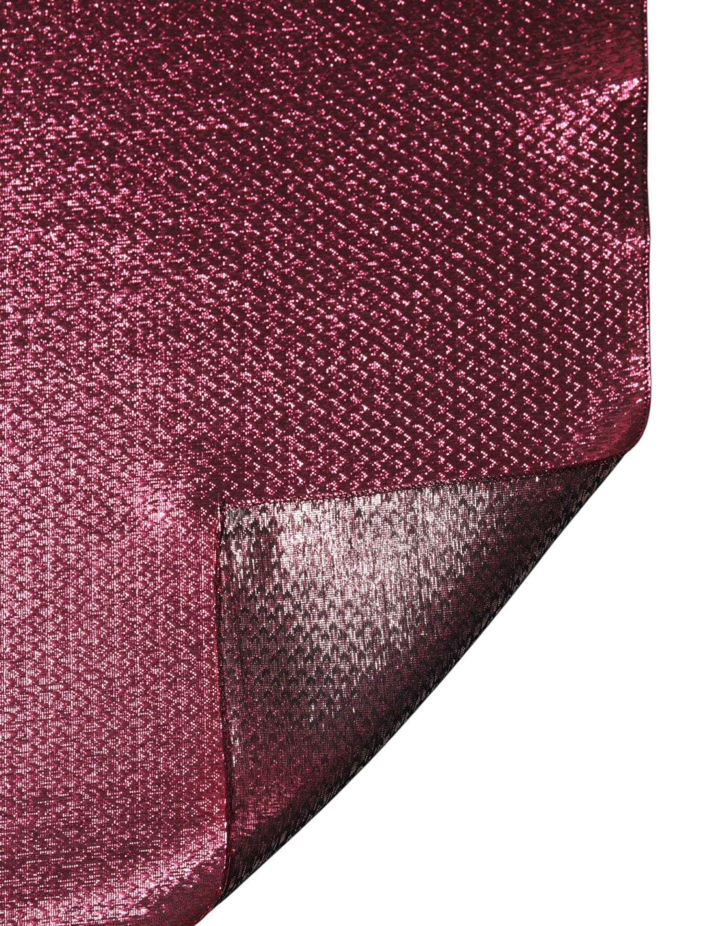 Metallic Pink Silk Square Foulard Scarf