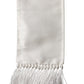 White Silk Fringes Neck Wrap Foulard  Scarf