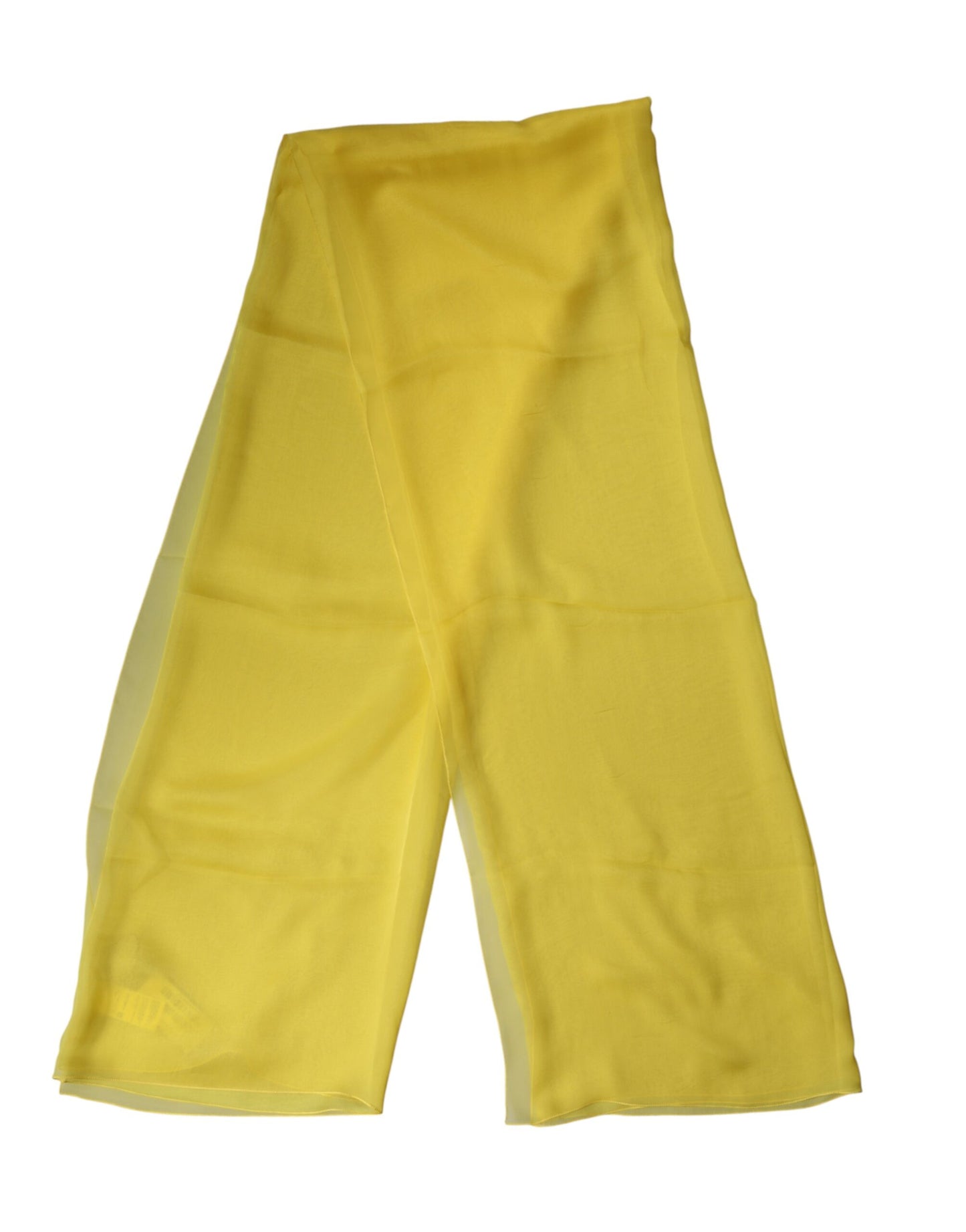 Yellow Silk Stole Neck Wrap Shawl Men 200cm x 130cm Scarf