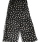 Black Polka Dot Silk Neck Wrap Shawl 205cm x 137cm Scarf
