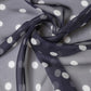 Blue Polka Dot Silk Square Foulard 91.5cm x 89.5cm Scarf