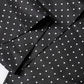 Black Polka Dot Fringes Silk Foulard 139cm x 14.5cm Scarf