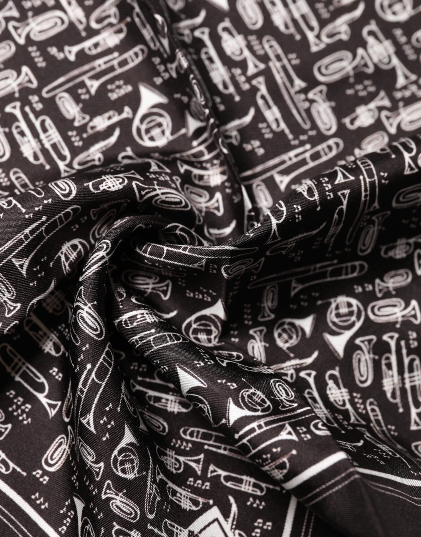 Brown Jazz Club Square Handkerchief Men 32cm x 31cm Scarf