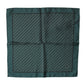 Dark Green Silk Patterned Handkerchief 32cm x 31cm Scarf