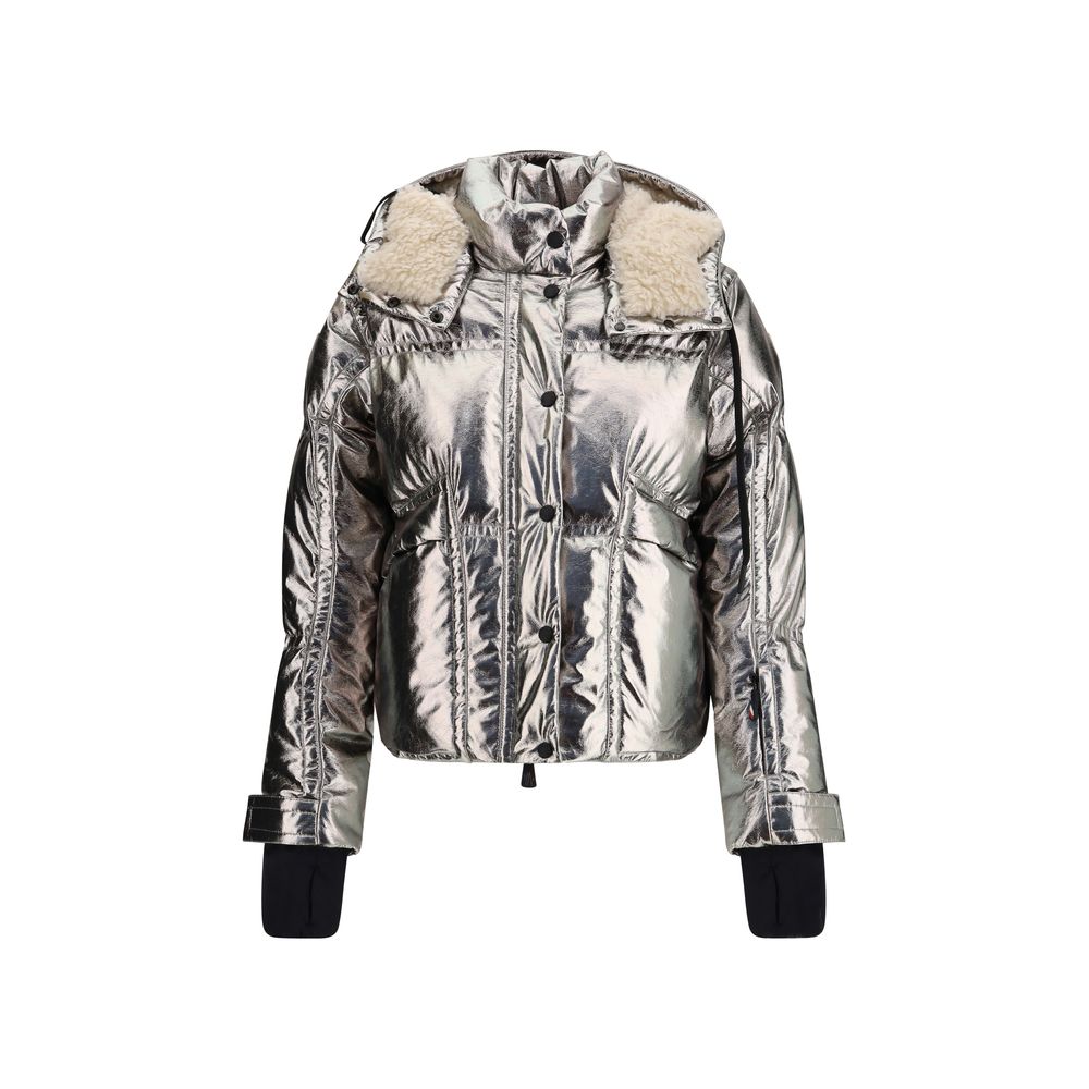 Silver Polyester Shell Jacket