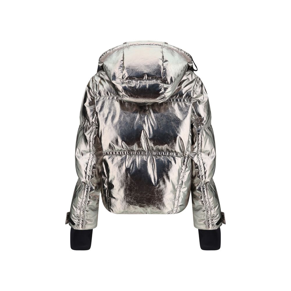 Silver Polyester Shell Jacket