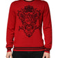 Red Lion Crown Logo Wool Crewneck Sweater