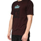 Maroon DG Crown Cotton Crew Neck Men T-shirt