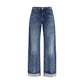 Blue Cotton Jeans Denim