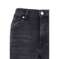 Black Cotton Straight-Leg Jeans