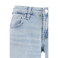 Light Blue Cotton Straight-Leg Jeans