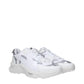 White Fabric Athletic Sneakers