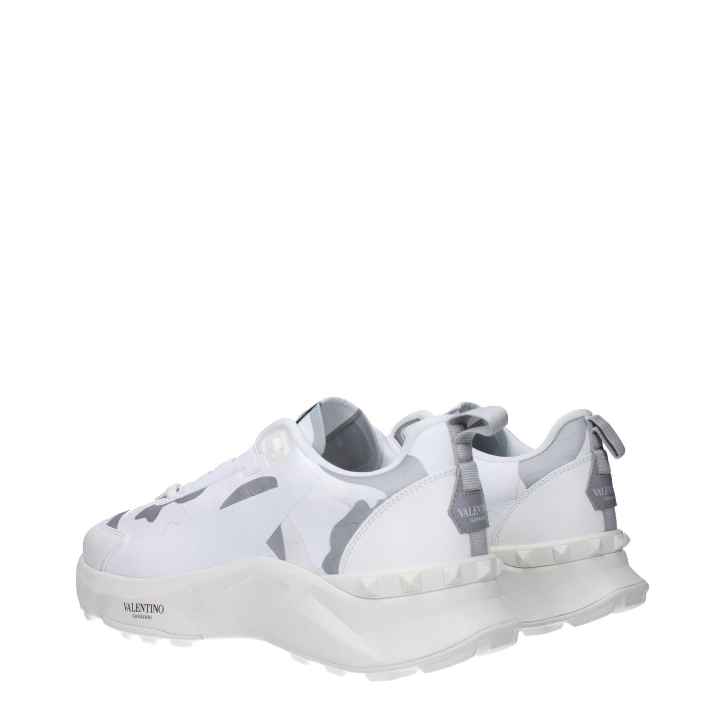 White Fabric Athletic Sneakers