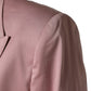 Pink Cotton Single Breasted 3 Piece Suit