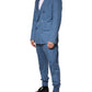 Blue Cotton Double Breasted 2 Piece  Suit