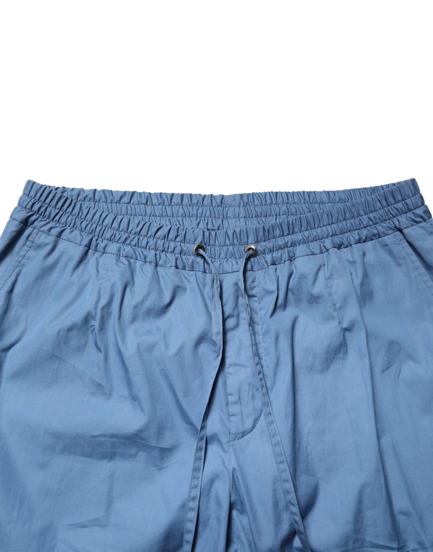 Blue Cotton Double Breasted 2 Piece  Suit