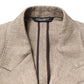 Beige Linen Double Breasted 2 Piece Men Suit