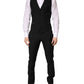Black Wool Single Breasted 3 Piece Men Suit