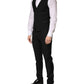 Black Wool Single Breasted 3 Piece Men Suit