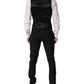 Black Wool Single Breasted 3 Piece Men Suit