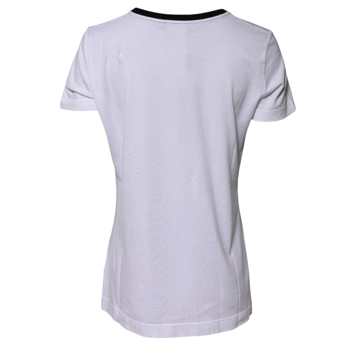 White Eleganza Cotton Crew Neck Tee T-shirt